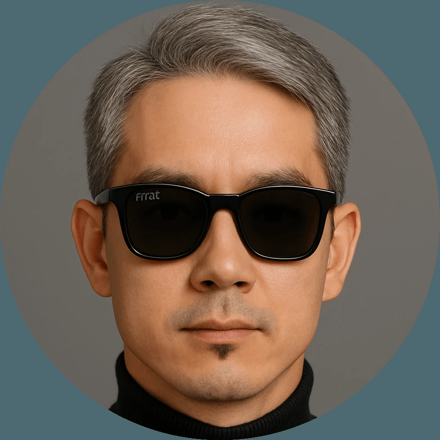 Portrait of Felix Banker wearing black sunglasses